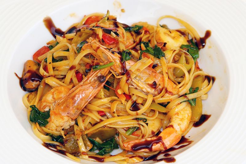 Seafood dishes are generally a good healthy option