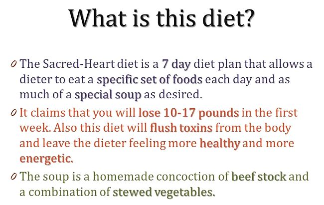 What is the Sacred Heart Soup Diet