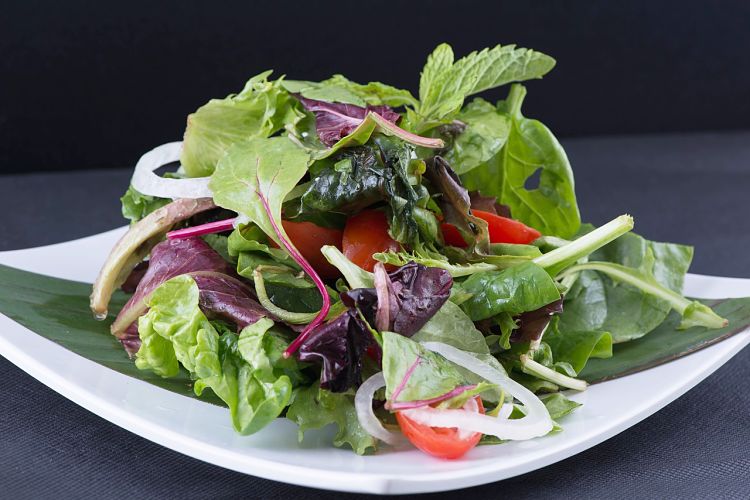 A delicious salad is a healthy no fuss choice that has under 200 calories
