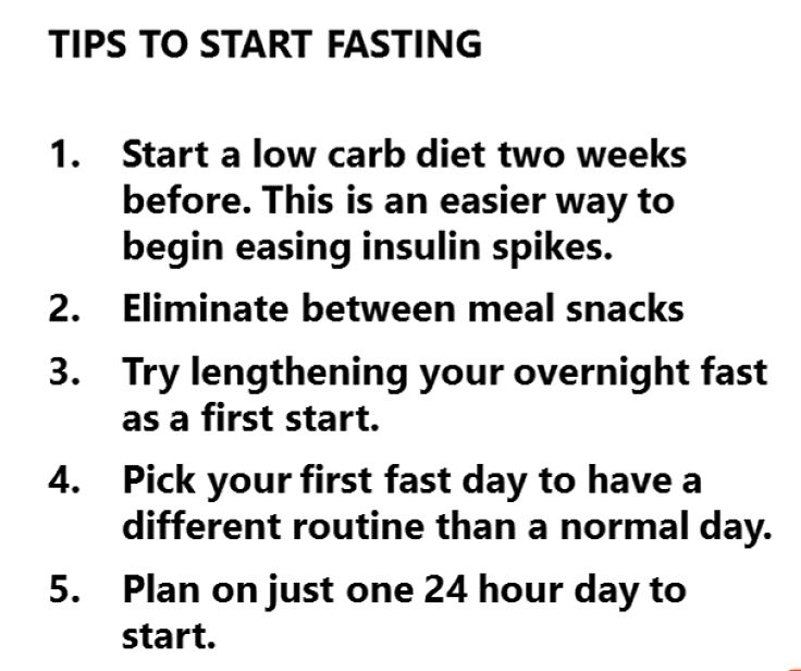 Tips to help you start fasting to lose weight