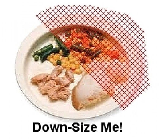 Portion control is a big issue - Eat Only The Better Half of Each Meal!