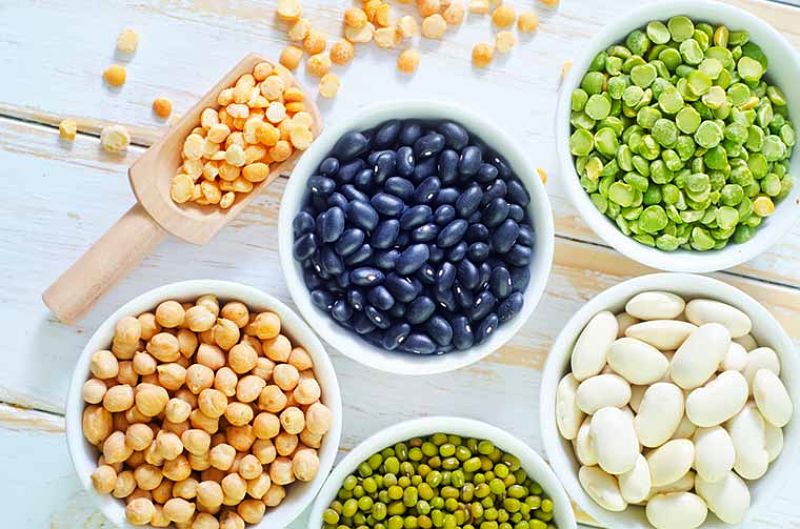Beans, peas and pulses are excellent sources of vegetable protein